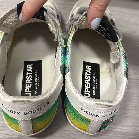 Golden Goose - Superstar Sneakers w/ Rainbow Crystals 38 - Picture 8 of 8
